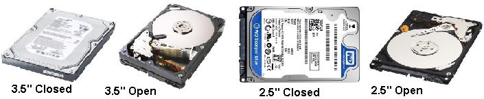 hard drives 3.5" and 2.5" for data recovery